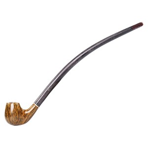 MUXIANG Tobacco Pipe Bent Type Solid Wood Briar Rosewood Long Stem Handcrafted Smoking Pipe - Product Image 4