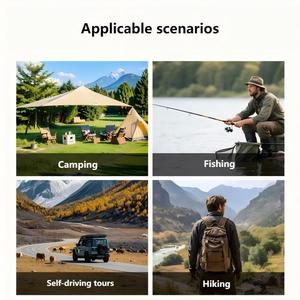 Panneau solaire portable pliable 75W 900D étanche pour l'extérieur, alimentation mobile avec éclairage LED 3 cellules pour appareils mobiles - Product Image 6