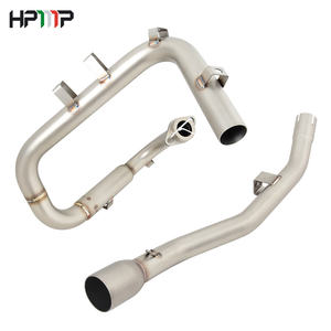 Slip On pour YAMAHA WR125R 09-17 <span class=keywords><strong>WR125X</strong></span> 09-17 systèmes d'échappement de moto modifier le tuyau de liaison intermédiaire avant - Product Image 1