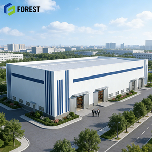 Bâtiment d'entrepôt industriel à structure en acier pour la distribution au détail avec système de porte à rouleaux automatique, usine certifiée ISO9001 - Product Image 1