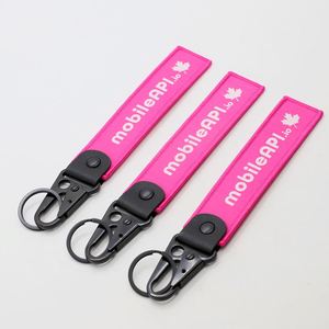 Porte-clés personnalisé de haute qualité avec logo tissé, idéal pour les événements technologiques et les salons professionnels – Cadeau promotionnel - Product Image 1