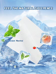 Lingettes humides individuelles personnalisées pour l'été, effet rafraîchissant naturel, abaissement de température en 3 secondes, pour la fatigue du conducteur, testées cliniquement, certifiées véganes - Product Image 3
