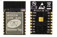 Modul WiFi BLE MCU combo WT32C3-S6 4MB dengan IC ESP32-C3, kompatibel dengan ESP-12S ESP-C3-12S ESP-C3-13