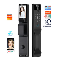 Serrure de porte numérique intelligente avec application, reconnaissance faciale 3D biométrique, empreinte digitale, affichage électronique et caméra de sonnette