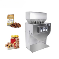 Machine de remplissage semi-automatique à trois têtes pour poudres, machine de pesage et de remplissage pour savon liquide et poudre de protéines, mini-sacs alimentaires