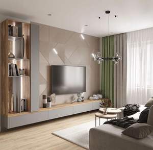 Vermont Moderne Low-Cost Installation Facile Unité Murale Réglable En Contreplaqué Salon <span class=keywords><strong>Tv</strong></span> Stand Pour Le Stockage Mdf Avec Porte Laquée - Product Image 4