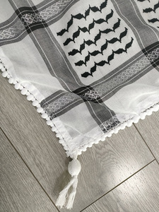 Venta caliente árabe cabeza bufanda Palestina bufanda Keffiyeh Jacquard gran cuadrado bufanda punto al por mayor - Product Image 5