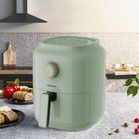 Friteuse à air électrique moderne de haute qualité, capacité 3.1-4.0L, panneau à bouton carré en plastique, fonction sans huile, usage domestique, pour la cuisson