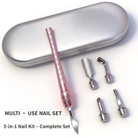 Kit de manucure professionnel pour débutants, comprenant un repousse-cuticules et une fourchette à cuticules au design fin, en acier inoxydable, outil de suppression des cuticules, directement de l'usine