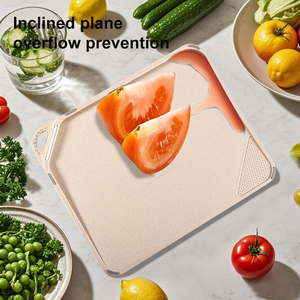 Tabla de Cortar de Paja de Trigo, Cortador de Frutas y Verduras, Apto para Lavavajillas, de Grado Alimenticio - Product Image 3