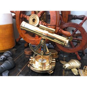 ALFA NAUTICAL Brújula Telescópica de Latón Marino, Telescopio Multifuncional, Decoración de Mesa, Diseño Tradicional, para Interiores - Product Image 4