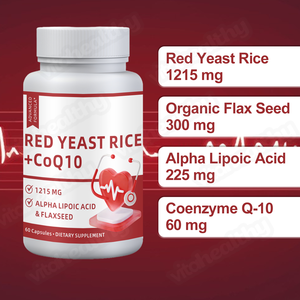 Cápsulas de CoQ10 de Grado Alimenticio Vitahealthy OEM/ODM con Arroz de <span class=keywords><strong>Levadura</strong></span> Roja 1215 MG, Cápsulas Orgánicas de Arroz de <span class=keywords><strong>Levadura</strong></span> Roja y CoQ10 <span class=keywords><strong>para</strong></span> la Salud del Corazón - Product Image 4