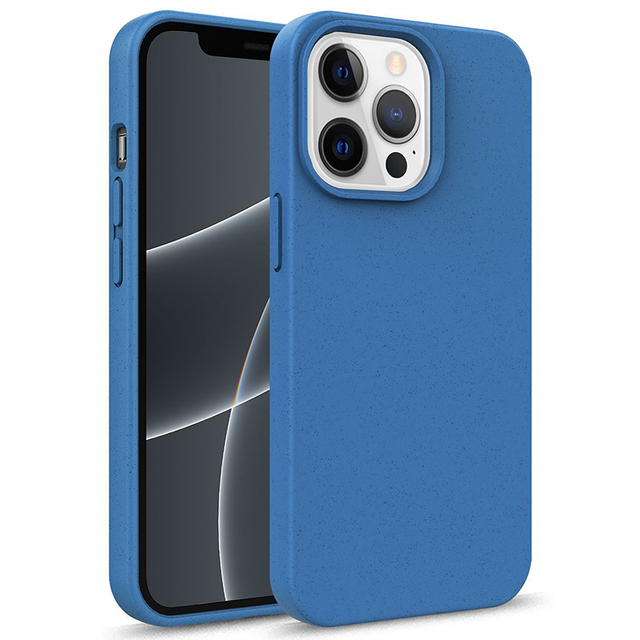 Wheat Straw Eco Friendly Back Cover Biodegradable Cell Phone Case for iPhone 15 Pro 13 Pro Max 12 14