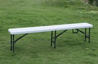 Ensemble de table pliante en plastique au meilleur prix pour la pêche en camping en plein air avec une table de 6 pieds et 2 bancs de 6 pieds