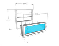 Comptoir de bar en bois, style amusant, pour snacks, cuisine à domicile, design moderne, professionnel, personnalisé