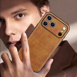 เคสหนังสุดหรูสำหรับ <span class=keywords><strong>iPhone</strong></span> 17 <span class=keywords><strong>PRO</strong></span> MAX 16 <span class=keywords><strong>Pro</strong></span> 16E 15 14 PLUS <span class=keywords><strong>13</strong></span> 12 11 XS XR x 7 8ฝาครอบปกป้องเลนส์โทรศัพท์มือถือ - Product Image 3