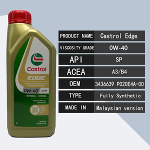น้ำมันเครื่องสังเคราะห์อย่างสมบูรณ์ SP <span class=keywords><strong>0W40</strong></span> A3/B4รุ่นมาเลเซีย3436639ลิตร PO20E4A-00สำหรับ <span class=keywords><strong>Castrol</strong></span> EDGE - Product Image 6