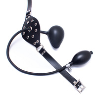 Bouchon buccal fantaisie en caoutchouc latex, ball gag gonflable, bouchon buccal réglable avec ceintures verrouillables, jeux pour adultes pour couples