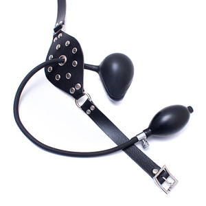 Bouchon buccal fantaisie en caoutchouc latex, ball gag gonflable, bouchon buccal réglable avec ceintures verrouillables, jeux pour adultes pour couples - Product Image 4