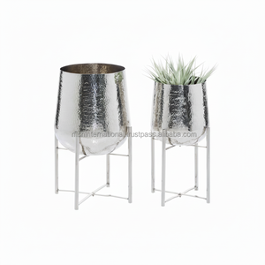 Petite jardinière en métal antique avec support doré pour jardin intérieur à la maison, jardinières les plus vendues, jardinières de haute qualité - Product Image 1
