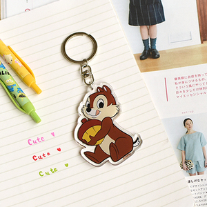 Llavero de cuero con diseño de dibujos animados, estilo moderno, colgante decorativo para bolso, llavero de acrílico transparente con forma de dibujo animado - Product Image 3