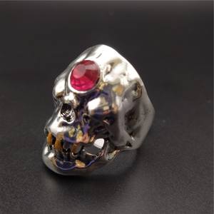 Bagues de mode en <span class=keywords><strong>saphir</strong></span>, style mythologie grecque antique, motif cyclope et crâne, pour homme, style hip-hop affirmé - Product Image 2