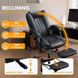 Silla de Oficina Ejecutiva con Ventilación, Cuero, 6 Puntos de Masaje, Calefacción, Reposabrazos Acolchados, Silla Gaming, Muestra Gratis - Product Image 6