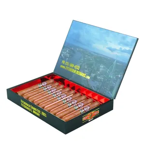 Embalaje de tabaco personalizado cajas de madera rígida 5 cigarros caja de muestra de viaje MDF tablero caja de cigarros de madera