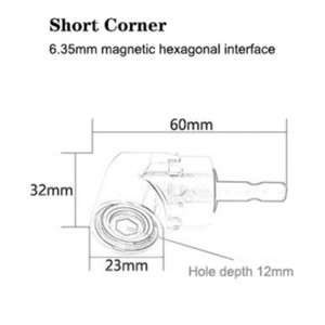 Naipu 105 độ góc bên phải 1/4 inch thay đổi nhanh chóng khoan tuốc nơ vít từ mở rộng ổ cắm chủ Adapter - Product Image 5