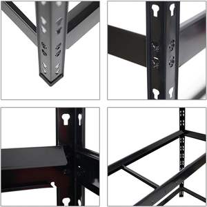 رف إطارات طراز Tiger XL 2X X X 45 X أسود يدعم 36 إطارات و صفقة ميجا تحميل لورشة العمل لتخزين المرآب - Product Image 5