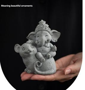 ของตกแต่งรูป<span class=keywords><strong>ช้าง</strong></span>หินทรายสีน้ำเงิน MSH งานฝีมือสัตว์ประดับตกแต่งโต๊ะน้ำ<span class=keywords><strong>ชา</strong></span> - Product Image 6