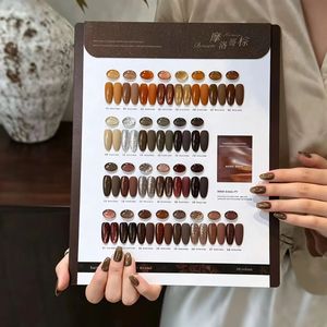DuDu Miss – Kit de vernis à ongles gel 28 couleurs Caramel Ambre, tons chauds marron automne-hiver, gel UV LED soak-off pour salon, vente en gros - Product Image 1