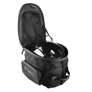 Sac de siège arrière multifonctionnel SLKE Motor avec lumières LED, sac à dos de moto, sac de casque intégral pour moto, coque rigide, étanche - Product Image 5