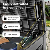 PatioZen Coffre de rangement extérieur en résine de 100 gallons, verrouillable et étanche, pour meubles et outils de jardin, noir