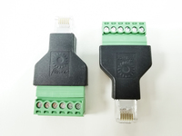 Ethernet RJ12 6P6C mâle à 6 broches bornes à vis adaptateur connecteur haut-parleur Terminal adaptateur connecteur