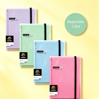 Carnet à feuilles mobiles Colorfly A5, couverture en PP Macaron, reliure rechargeable, pages amovibles faciles, carnet de journal pour étudiant