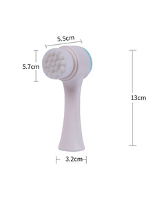 Venta caliente 2 en 1 de silicona de doble cara cepillo exfoliante Facial Spa aplicable limpiador de poros faciales exfoliante y cepillo de masaje - Product Image 5