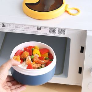900Ml <b>Microwave</b> Safe Instant Noodle Bowl 304 Stainless Steel Bowl Lunch Box With Lid Spoon and Fork Drainable Bowl Bento - Product Image 6