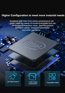 Mini All In One PC I7เมาส์เดสก์ท็อป,เมาส์ไร้สาย Server Core 4500U ไมโครพีซีไร้พัดลมมินิคอมพิวเตอร์ X86พลังงานต่ำ12V