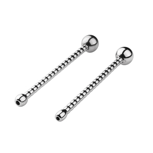Dilatatore uretrale in acciaio inox con la testa rotonda del pene giocattoli per il sesso adulto due taglie uomo giocattoli del sesso - Product Image 4