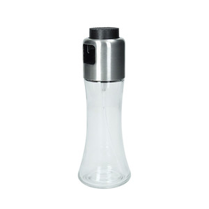 Botella de aceite en aerosol de acero inoxidable y vidrio de 500 ml, dispensador de aceite de cocina - Product Image 1