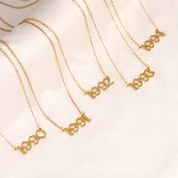 Collier personnalisé en acier inoxydable plaqué or 18 carats, inaltérable et étanche, pour femme, cadeau de fiançailles, vente en gros