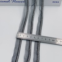 Kustom kawat berlian imitasi renda kristal 5mm berlian imitasi tali Strip hitam kabel berlian imitasi tali bulat sabuk Trim