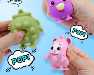 Jouets à presser Bulles 3D Animaux Pop, Jouets Fidget Kawaii, Porte-clés sensoriels à presser pour adultes et enfants, Cadeau - Product Image 5