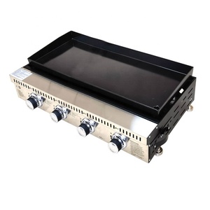 Gril commercial portable CE LFGB pour restaurant et fêtes 4 brûleurs au gaz propane Gril à <span class=keywords><strong>plancha</strong></span> au gaz français - Product Image 3