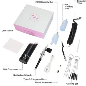 Hot Selling Multifunctional Operation Makeup Kit Compressor Wireless Charging Mini Nail Painting <b>Spray</b> Gun Cordless Gun - Product Image 4