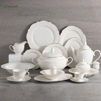 Kit de tasses en céramique osseuse à bord doré de luxe, personnalisation, design classique, écologique, durable, porcelaine blanche, cadeaux d'affaires LOMATO