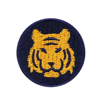 Vente en gros de patchs en chenille brodés avec logo Tigre, patchs thermocollants personnalisés pour vêtements