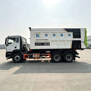 Nouveau camion lève-conteneurs à bras articulé SITRAK 6x4 robuste avec bac de support pour le transport des déchets - Product Image 2