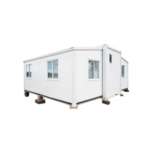 Personalizzato doppie ali camere pieghevoli 20ft 40 case Container prefabbricate di lusso soggiorno espandibile casa Container